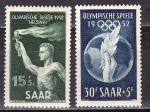 Саар, 1952, Летняя Олимпиада, 2 марки